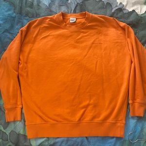 Orange Outdoor Voices Crewneck Sweater